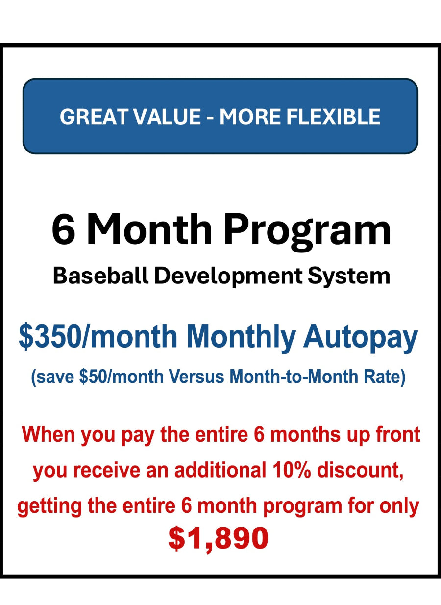 6 Month Baseball Development Package